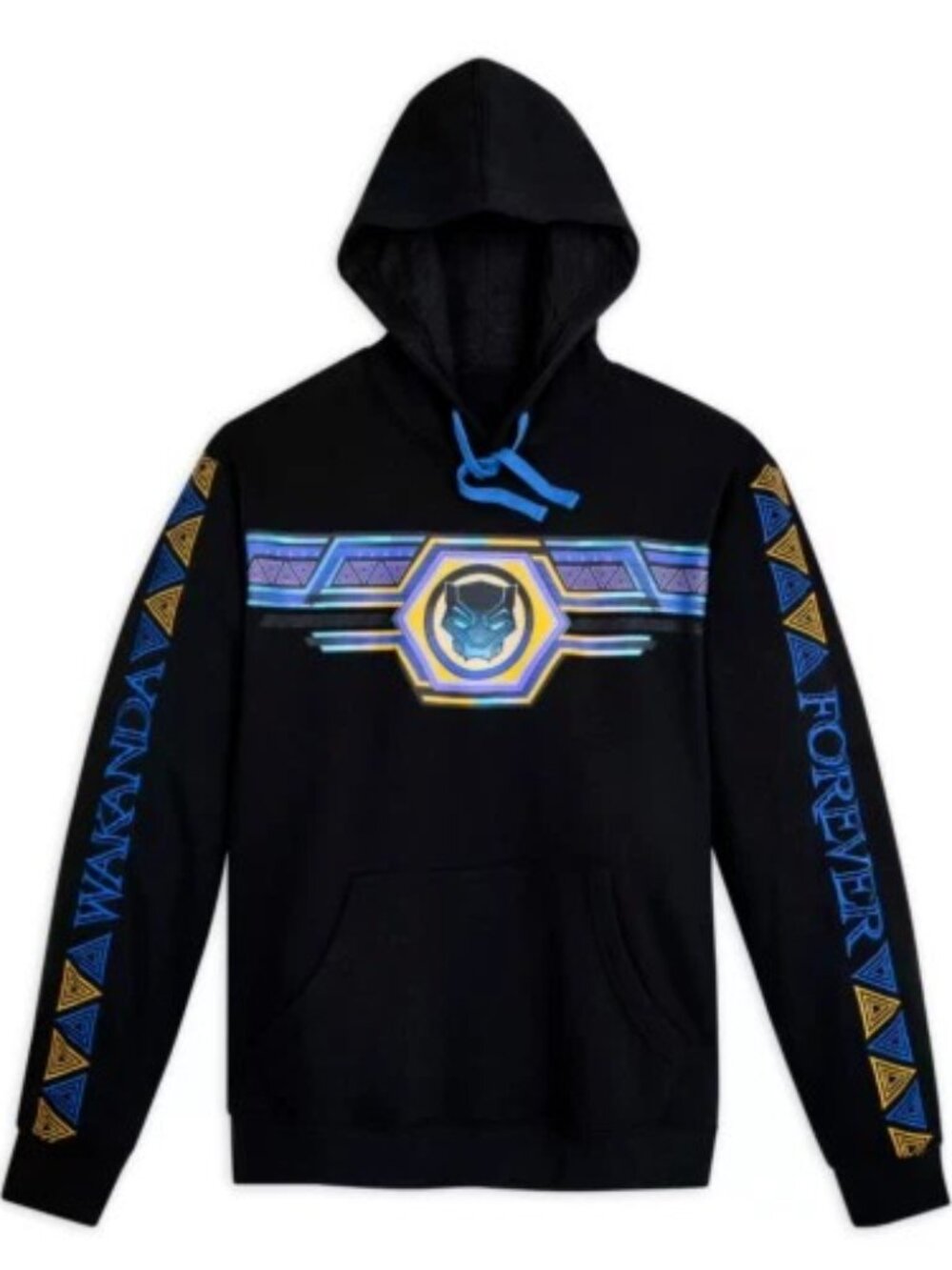NWT Marvel Disney Black Panther Wakanda Forever Adult Hoodie Size L